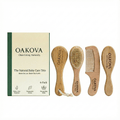The Natural Baby Care Trio | Goat Hair Brush, Comb & Bath Set - Oakova