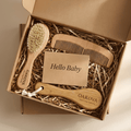 The Natural Baby Care Trio | Goat Hair Brush, Comb & Bath Set - Oakova
