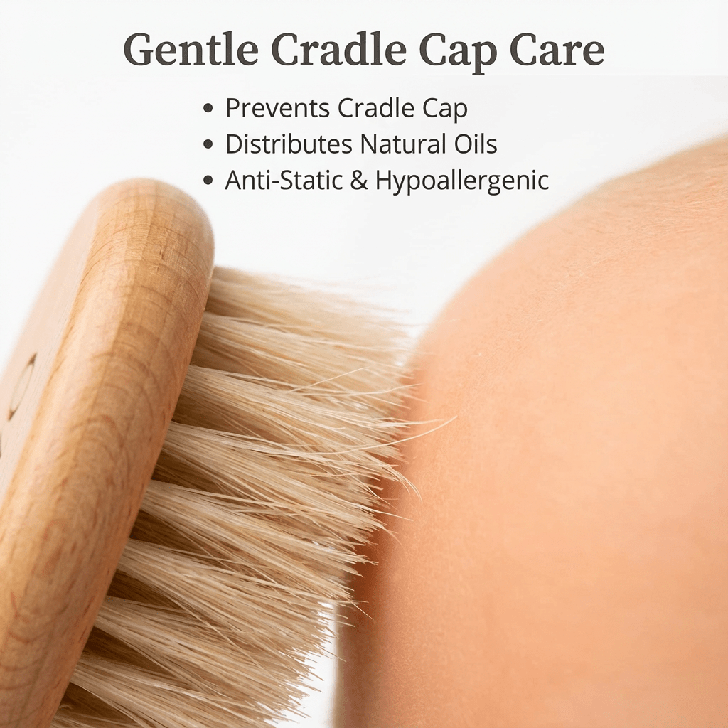 The Soft Goat Hair Baby Brush - Oakova