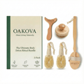 The Ultimate Body Detox Ritual Bundle | Dry Brush, Exfoliating Palm Brush & Wood Sculpting Tool - Oakova
