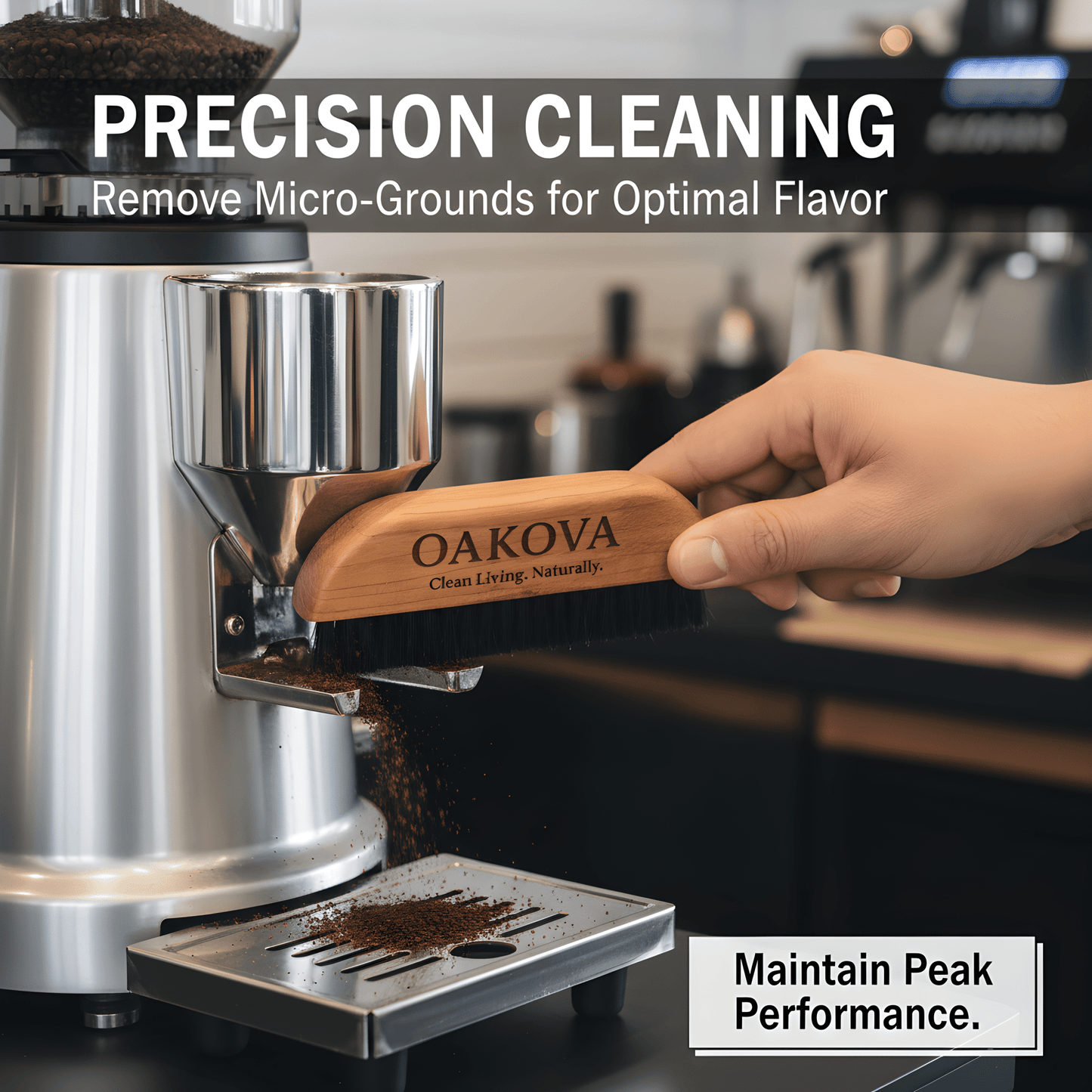 The Ultimate Eco - Barista Cleaning Collection: Natural Espresso Brush Set - Oakova