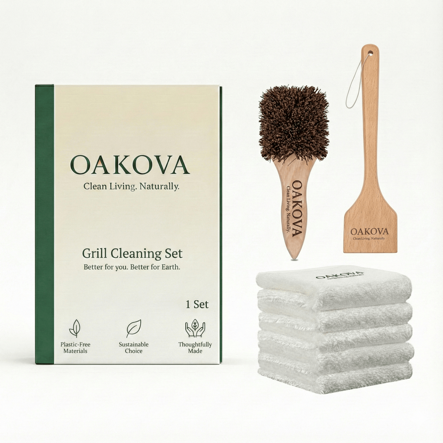 The Wire - Free Safe Grilling & Cleaning Kit - Oakova